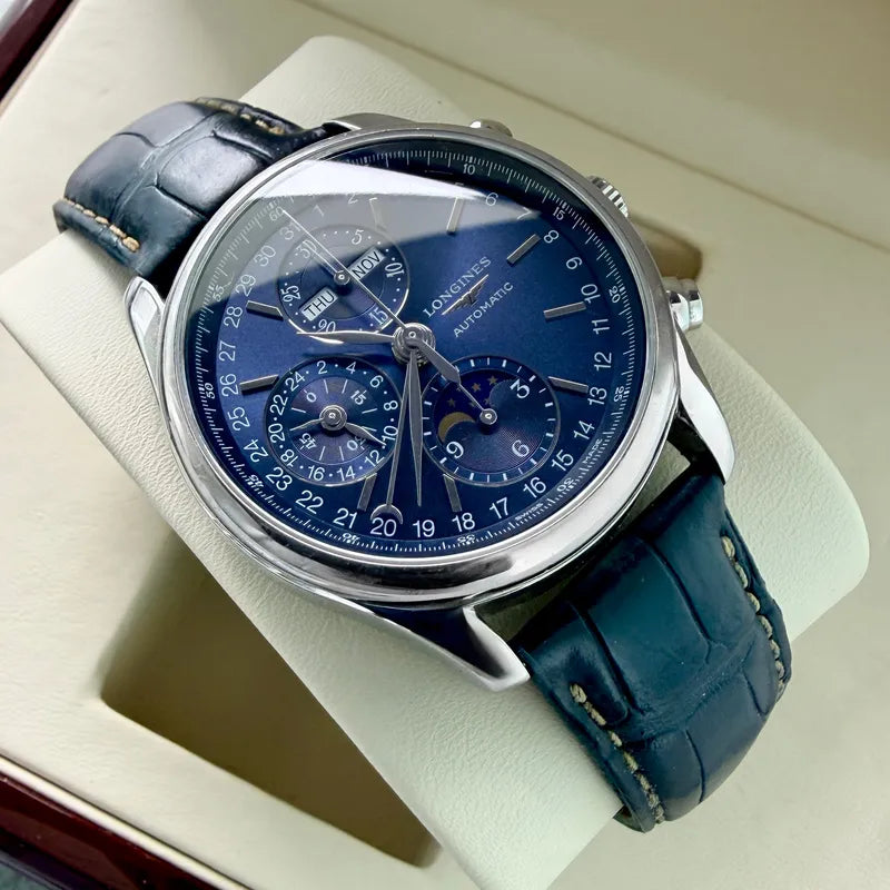2022 Longines Master Collection L26734920 Moonphase Blue dial - Box + Papers