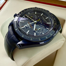 Load image into Gallery viewer, 2022 Omega Speedmaster 30493445203001 Ceramic Box + Papers Blue Side of the Moon
