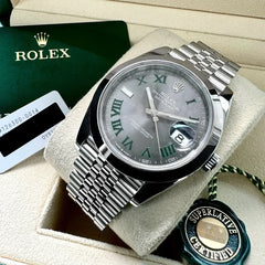 2022 Rolex 41mm Datejust Jubilee 126300 – Box and Papers - Wimbledon Dial