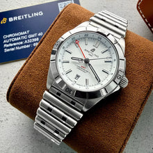 Load image into Gallery viewer, 2023 Breitling White Dial GMT Chronomat 40 A32398101a1a1 – Papers -Warranty 2028

