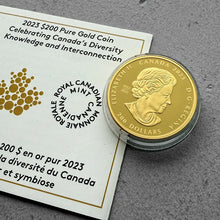 Load image into Gallery viewer, 2023 Canada $200 Celebrating Knowledge 1oz Gold Coin With Abalone Shell
