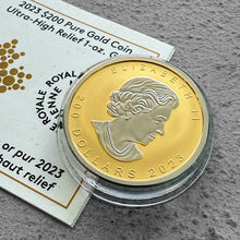 Load image into Gallery viewer, 2023 Canada $200 Ultra High Relief – .9999 Fine Gold Maple
