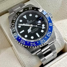 Load image into Gallery viewer, 2023 Rolex GMT Master II 126710 BLNR Stainless Box / Papers Unpolished – Batman

