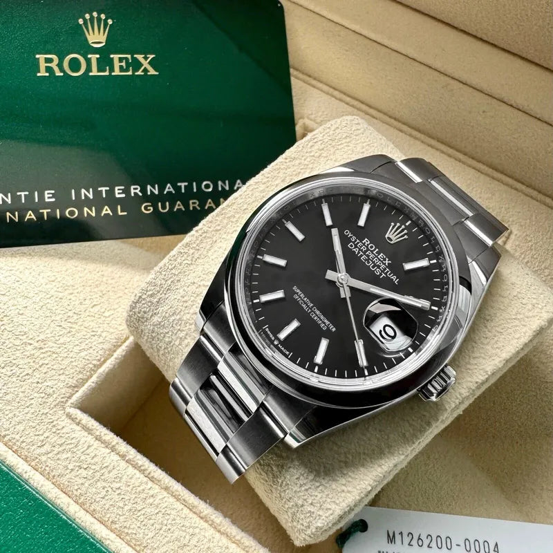 2023 Rolex 36mm Datejust Black Dial 126200 – Box and Papers - Original Receipt!
