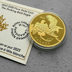 2023 Striking Bald Eagle Canada $200 1oz Gold Coin