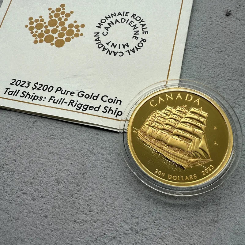 2023 Tall Ships Full-Rigged Ship Canada Gold Coin – A Rare Masterpiece of Maritime Legacy