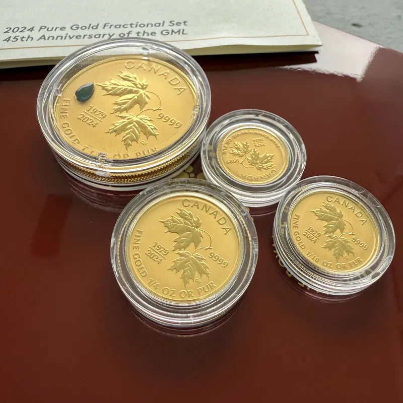 2024 Canada Fraction Gold Maple Set - 1.4 oz of .9999+ fine gold - Sapphire