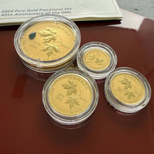 Load image into Gallery viewer, 2024 Canada Fraction Gold Maple Set - 1.4 oz of .9999+ fine gold - Sapphire
