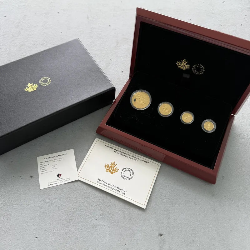 2024 Canada Fraction Gold Maple Set - 1.4 oz of .9999+ fine gold - Sapphire