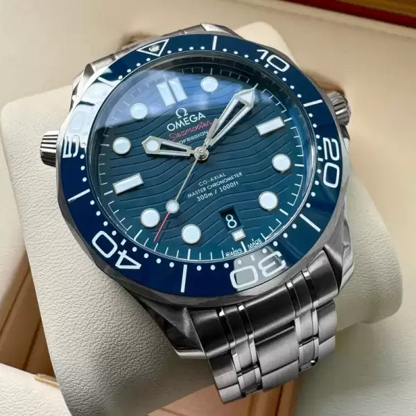 2024 Omega Seamaster 21030422030001 Stainless Steel - Box Papers - Blue Dial
