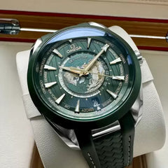 2024 Omega Worldtimer Aqua Terra 22032432210001 Box Papers - Green Dial