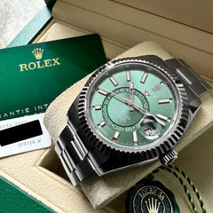 2024 Rolex Sky Dweller 336934 Stainless - Box Papers - Green Dial