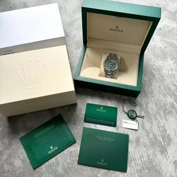 2024 Rolex Sky Dweller 336934 Stainless - Box Papers - Green Dial