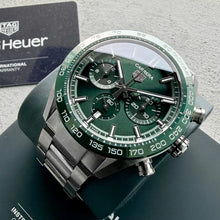 Load image into Gallery viewer, 2024 Tag Heuer Carrera Chronograph 44mm CBN2A1N - Box + Papers - Green Dial
