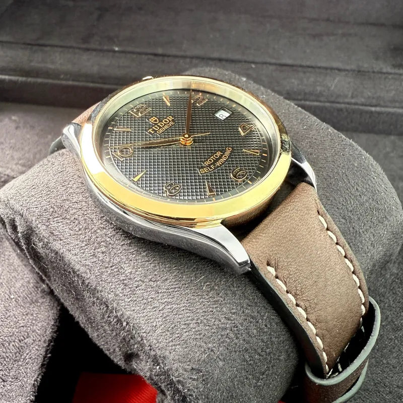 2024 Tudor 1926 Two Tone 36mm 91451 – Box Papers - Black Honey Comb Dial!