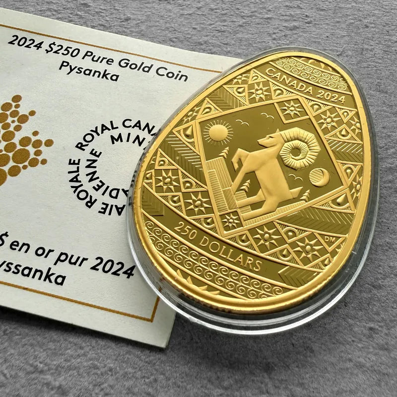 2024 $250 Pure Gold Pysanka Egg Canada Coin