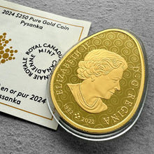 Load image into Gallery viewer, 2024 $250 Pure Gold Pysanka Egg Canada Coin

