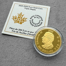 Load image into Gallery viewer, 2025 Canada Triple Maple 1 oz Gold Coin
