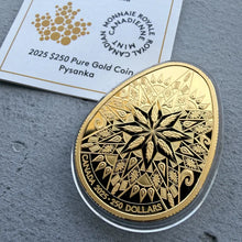 Load image into Gallery viewer, 2025 Canada $250 1.88 oz Gold Coin - Pysanka Egg Shape
