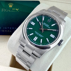 2026 Unworn Rolex 41mm Oyster Perpetual 134300 Box Papers- Green Dial - FEB 2026