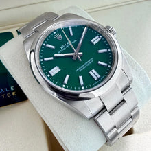 Load image into Gallery viewer, 2026 Unworn Rolex 41mm Oyster Perpetual 134300 Box Papers- Green Dial - FEB 2026
