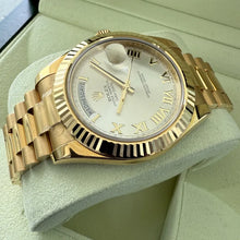 Load image into Gallery viewer, NOS 41mm Rolex President Solid Gold 218238 Box + Papers Unpolished + stickers
