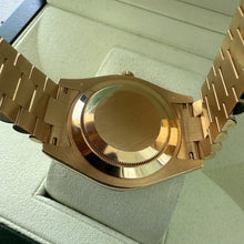 Load image into Gallery viewer, NOS 41mm Rolex President Solid Gold 218238 Box + Papers Unpolished + stickers
