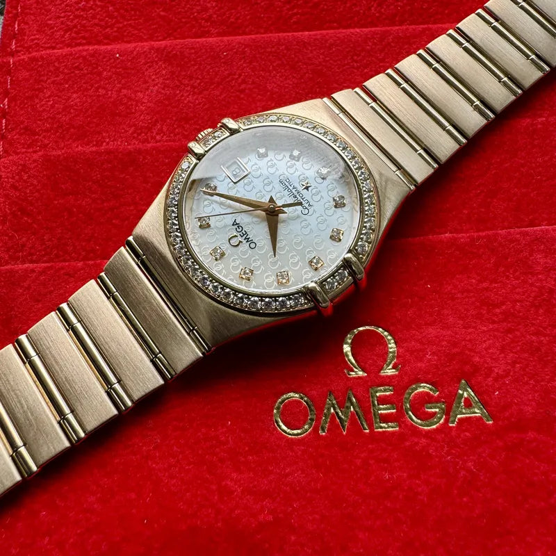 27.5mm Omega Constellation 18k Rose Gold Automatic 11987500 – 86 grams – Diamond