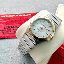 Load image into Gallery viewer, 27mm Omega Constellation Two Tone Mother of Pearl dial 12320276005001 Box Papers
