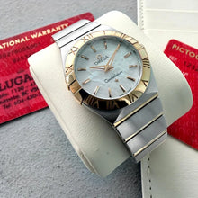 Load image into Gallery viewer, 27mm Omega Constellation Two Tone Mother of Pearl dial 12320276005001 Box Papers
