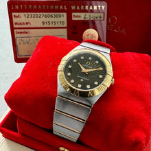 Load image into Gallery viewer, 27mm Omega Constellation Chocolate Diamond Dial 12320276063001  Box + papers
