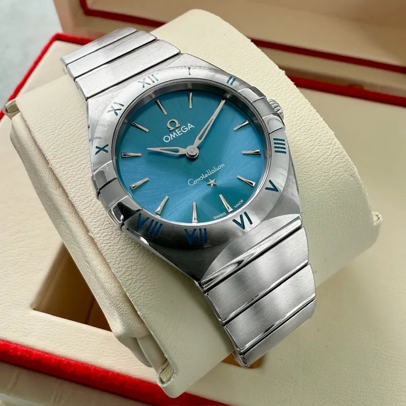28mm Omega Constellation Steel Blue Dial 131102860030  Box + papers + receipt