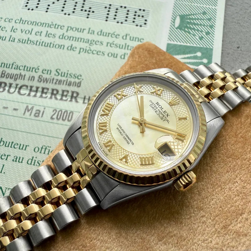 31mm Rolex 78273 Datejust Mother Pearl Dial Jubilee Serviced Box + Papers