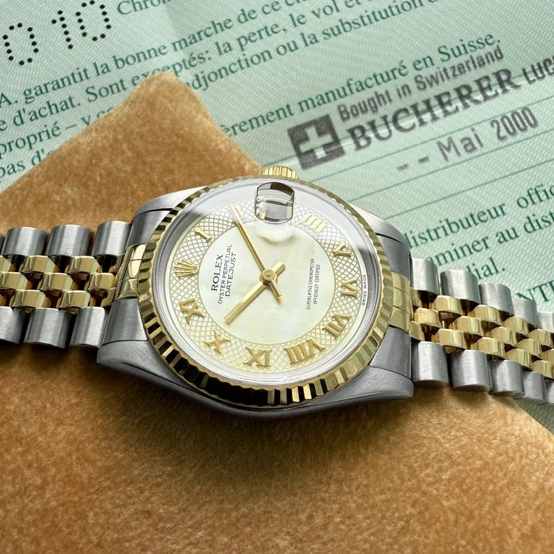 31mm Rolex 78273 Datejust Mother Pearl Dial Jubilee Serviced Box + Papers
