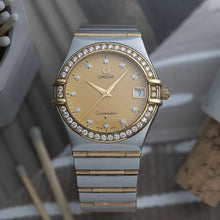 Load image into Gallery viewer, 33.5 Mens Omega Constellation 1217.15.00 -Factory diamond bezel and Diamond Dial
