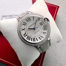 Load image into Gallery viewer, 36mm Cartier Ballon Bleu 3004 White Gold - Box Papers - Factory set diamonds
