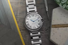 36mm Cartier Ballon Blue Stainless Steel 3284 - Automatic Movement - Box Papers