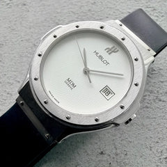 36mm Hublot Classic MDM 1521 + Stainless Steel - Crisp white dial