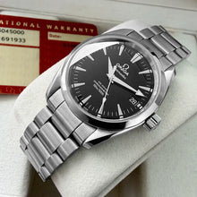 Load image into Gallery viewer, 36mm Omega Aqua Terra black dial 25045000 - Box and Papers
