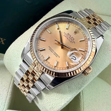 Load image into Gallery viewer, 36mm Rolex 116233 Datejust Gold Dial Jubilee Box
