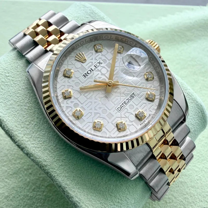 36mm Rolex 116233 Datejust Jubilee Box Papers - Diamond Anniversary Silver Dial