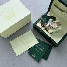 Load image into Gallery viewer, 36mm Rolex Datejust 116201 Two Rose Gold Roman Numerals Dial - Box + Papers
