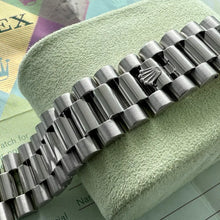 Load image into Gallery viewer, 36mm Rolex Platinum President 118206 Glacier Blue Dial – Serviced - Box + Papers
