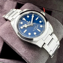 Load image into Gallery viewer, 36mm Tudor Black Back 36 Blue Dial 79500 – Box / Papers + Receipt
