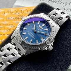 38mm Breitling Windrider A10350 - Box and Papers + Blue Dial
