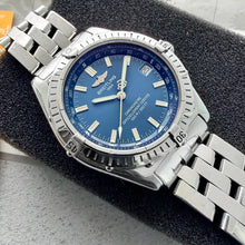 Load image into Gallery viewer, 38mm Breitling Windrider A10350 - Box and Papers + Blue Dial
