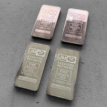 Load image into Gallery viewer, 4 Consecutive Johnson Matthey 10 oz .999 Silver Bar TD Toronto Dominion Bank Bar
