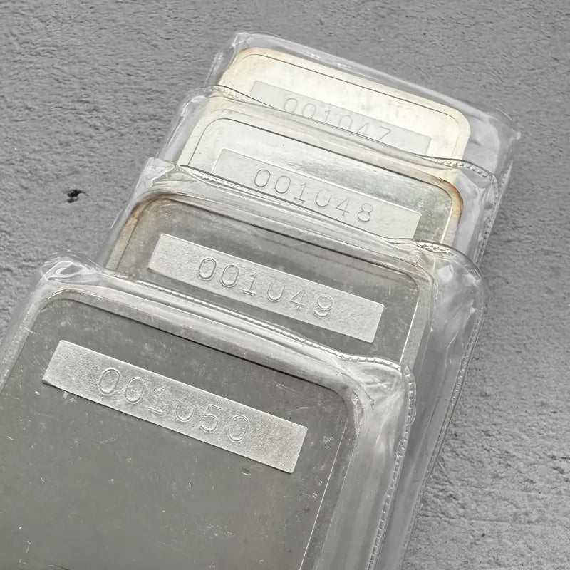 4 Consecutive Pair -Johnson Matthey 10 oz .999 Silver bar Scotia Bank Scotiabank