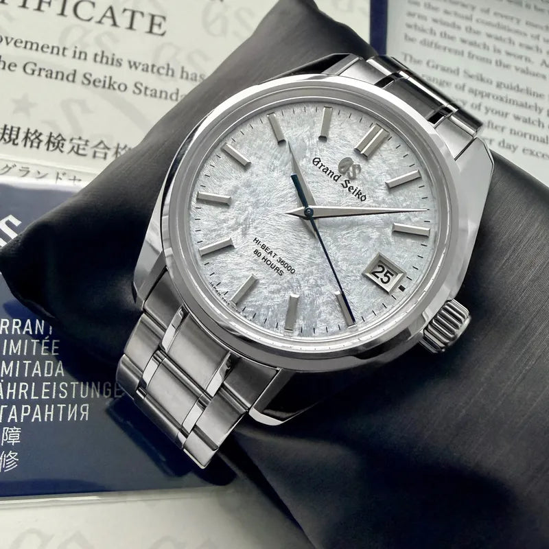 40mm Seiko Heritage Snowscape Ice Blue dial SLGH013 - Box and Papers