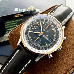 41mm Breitling Navitimer U13324 U13324211B1A1 - Gold Bezel - Box Papers